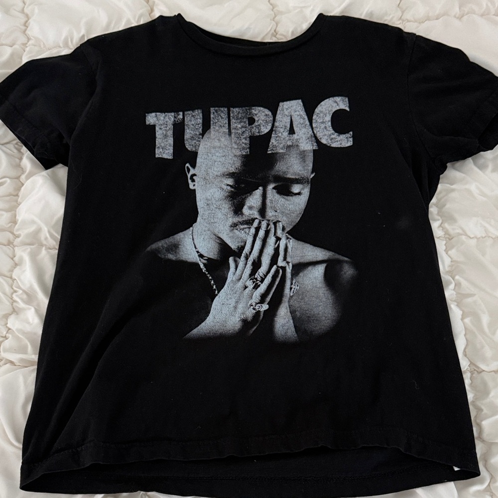 Tupac Black Graphic T-Shirt